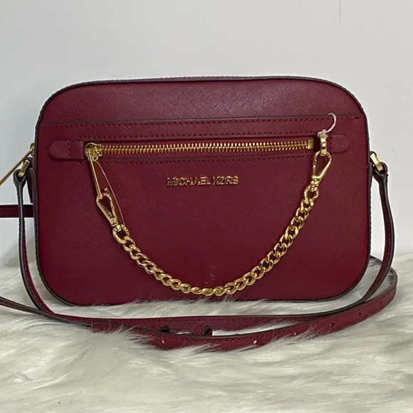 Michael Kors Jet Set Burgundy Crossbody Bag